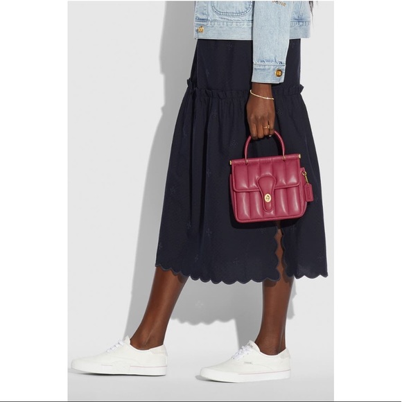 Coach Originals Turnlock Quilted Leather Channel Willis Top Handle 18 Bag - Picture 4 of 7